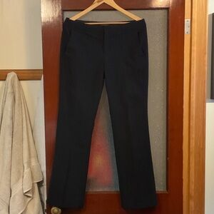 Banana Republic Logan Fit Black Wool Trousers